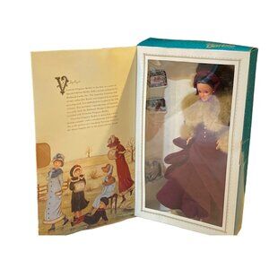 Victorian Elegance Barbie 1994 Mattel 12579 NRFB Red Fur Trim Coat